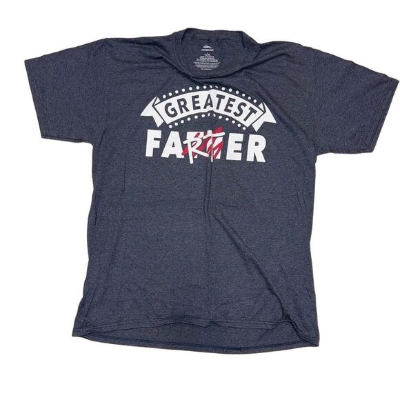 Men's Large Dark Grey Heather Graphic T-Shirt Humorous Funny Dad Gift - Picture 1 of 3